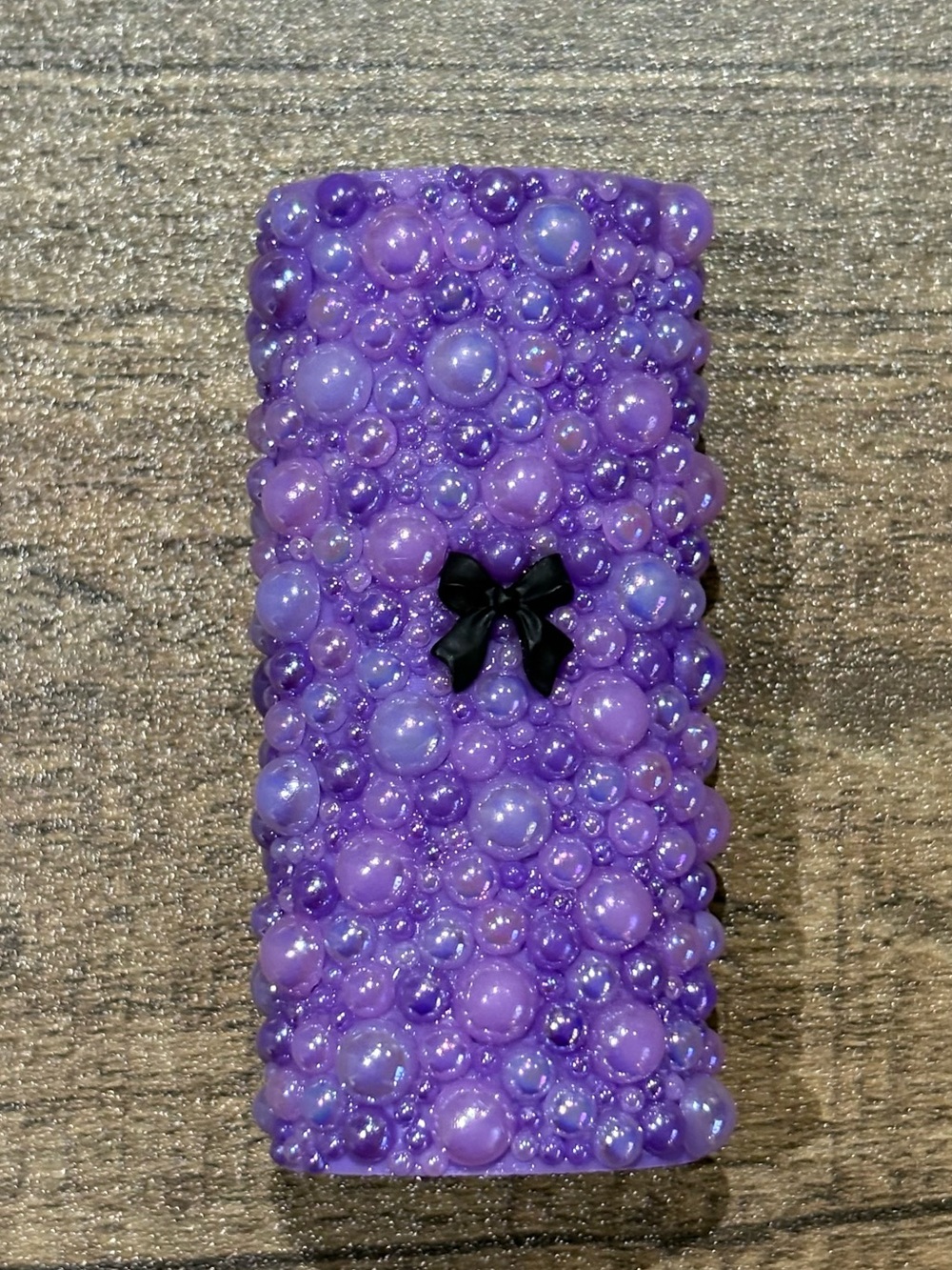 Purple Beaded Decorative Lighter Case